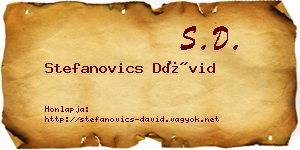 Stefanovics Dávid névjegykártya